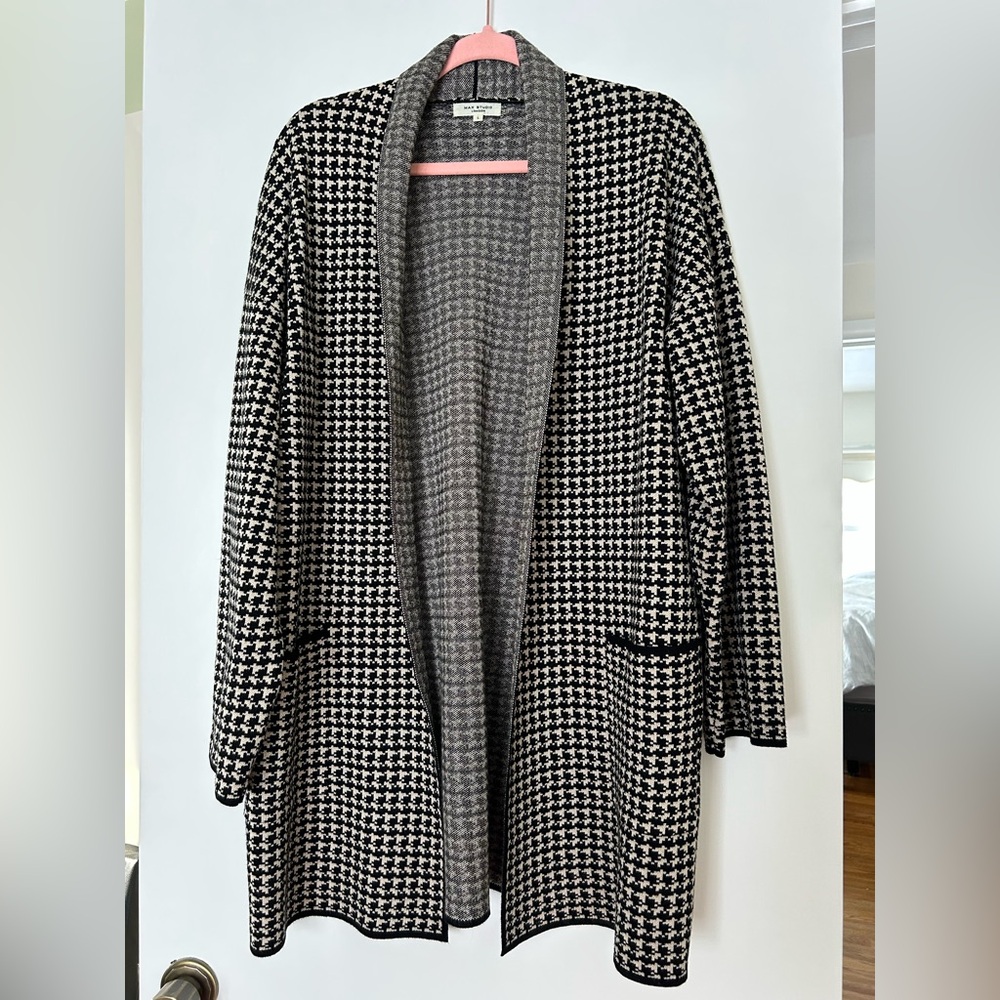 Houndstooth Sweater Jacket